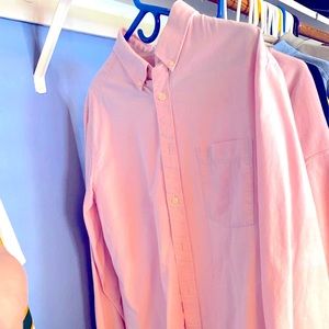 Pink button down men’s large long sleeve shirt